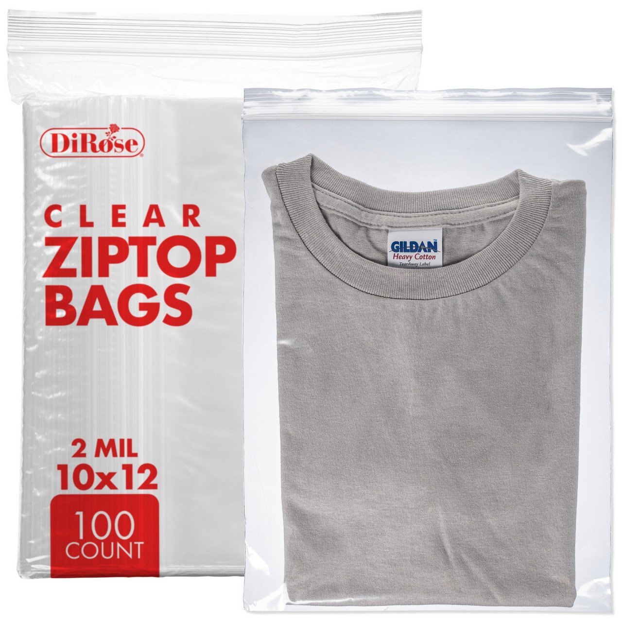 10×12, 2 Mil Clear Reclosable Poly Bags