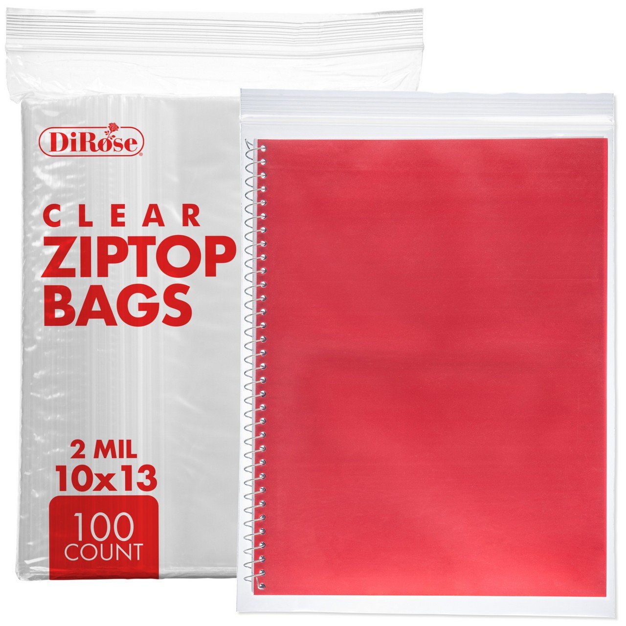 10×13, 2 Mil Clear Reclosable Poly Bags