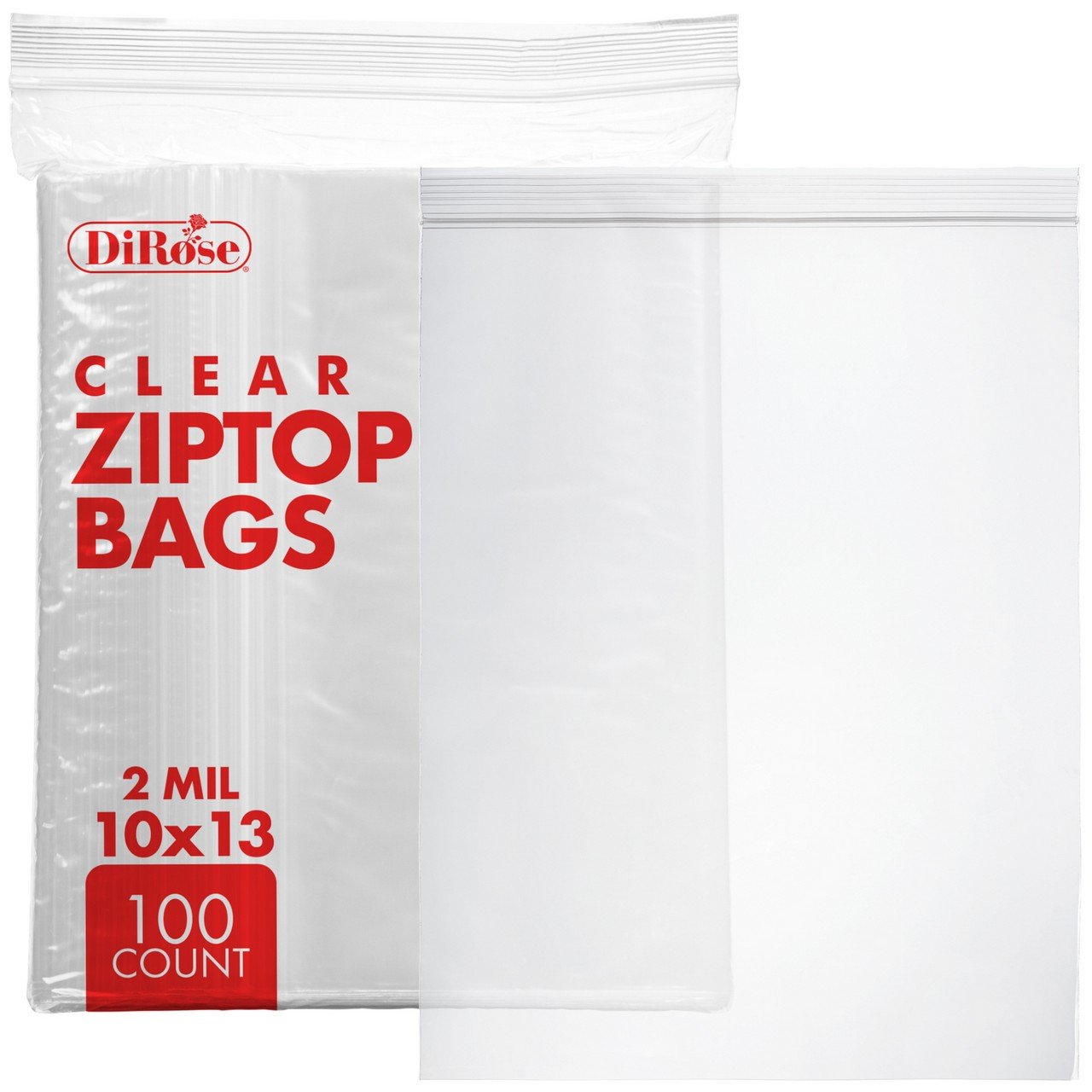 10×13, 2 Mil Clear Reclosable Poly Bags