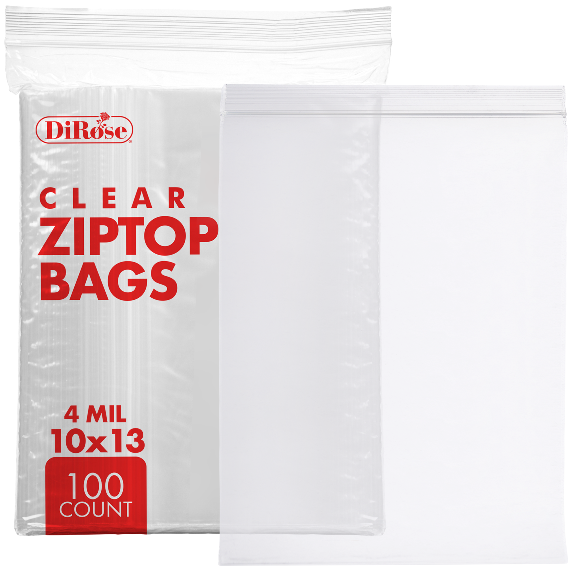 10×13, 4 Mil Clear Reclosable Poly Bags