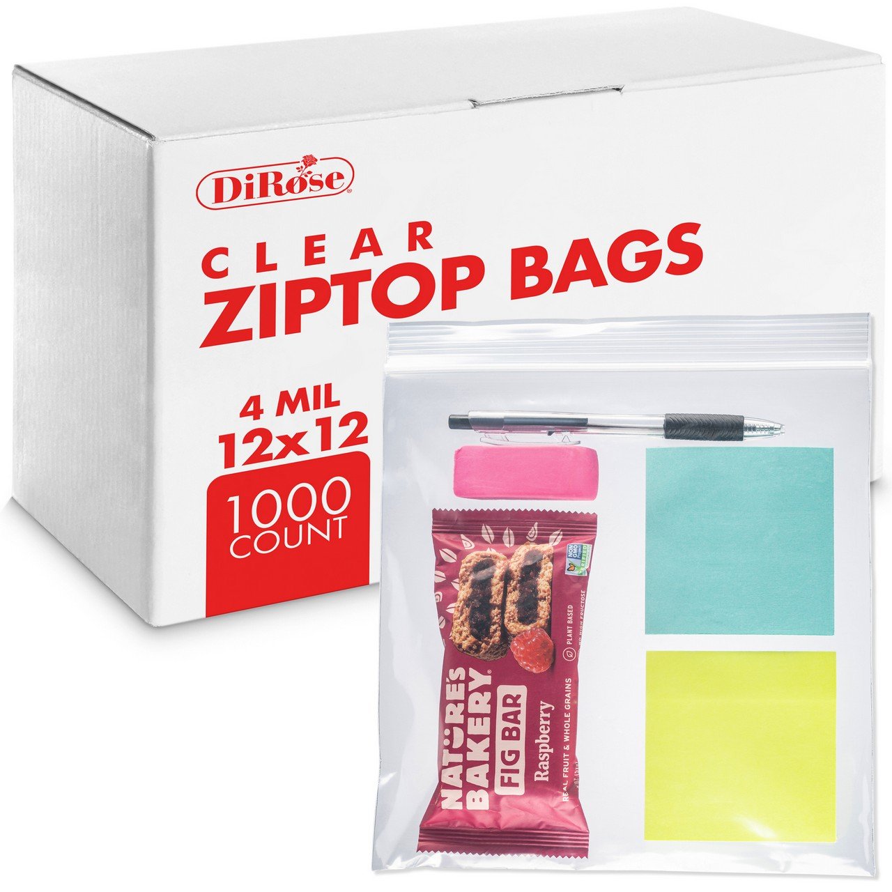 12×12, 4 Mil Clear Reclosable Poly Bags