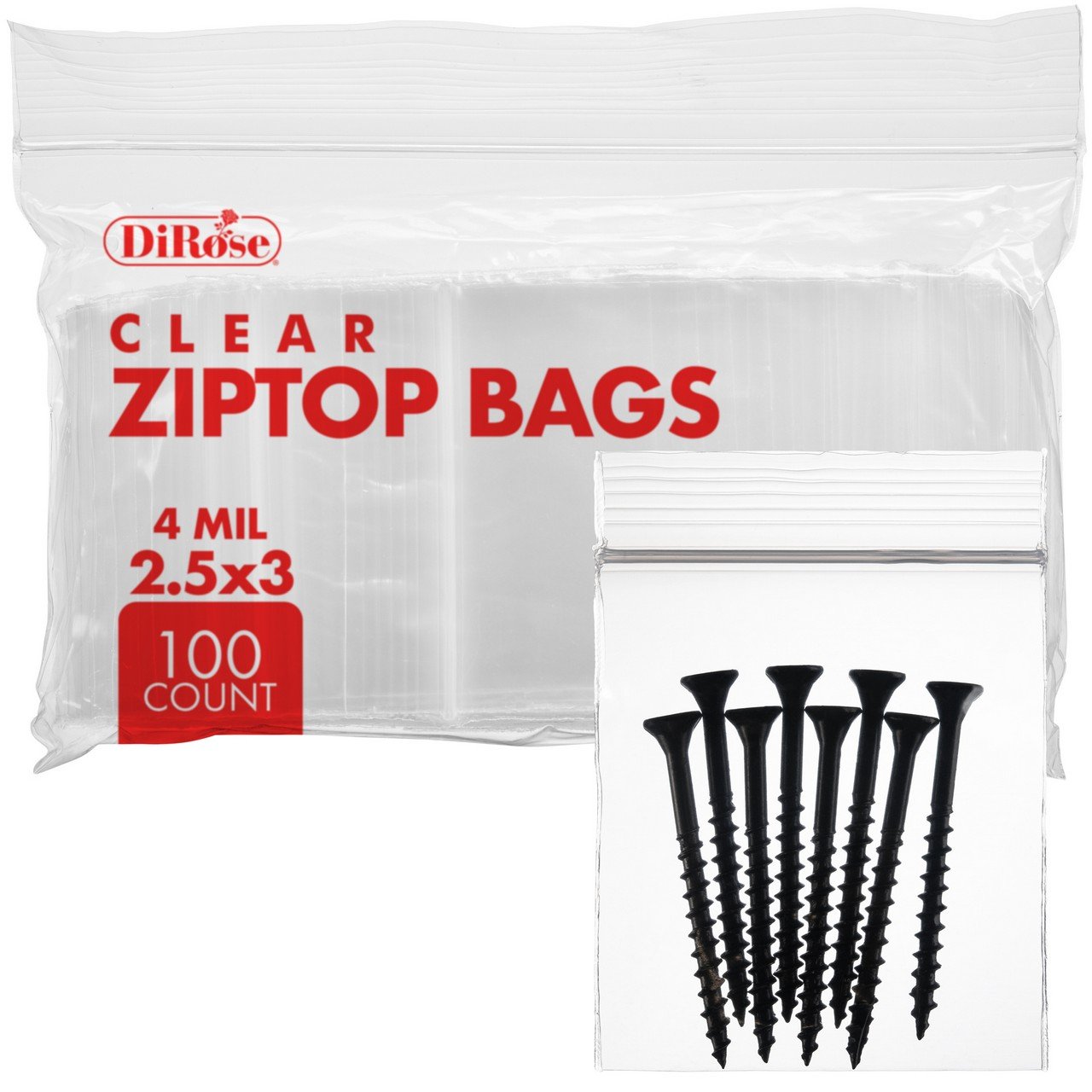 2.5×3, 4 Mil Clear Reclosable Poly Bags