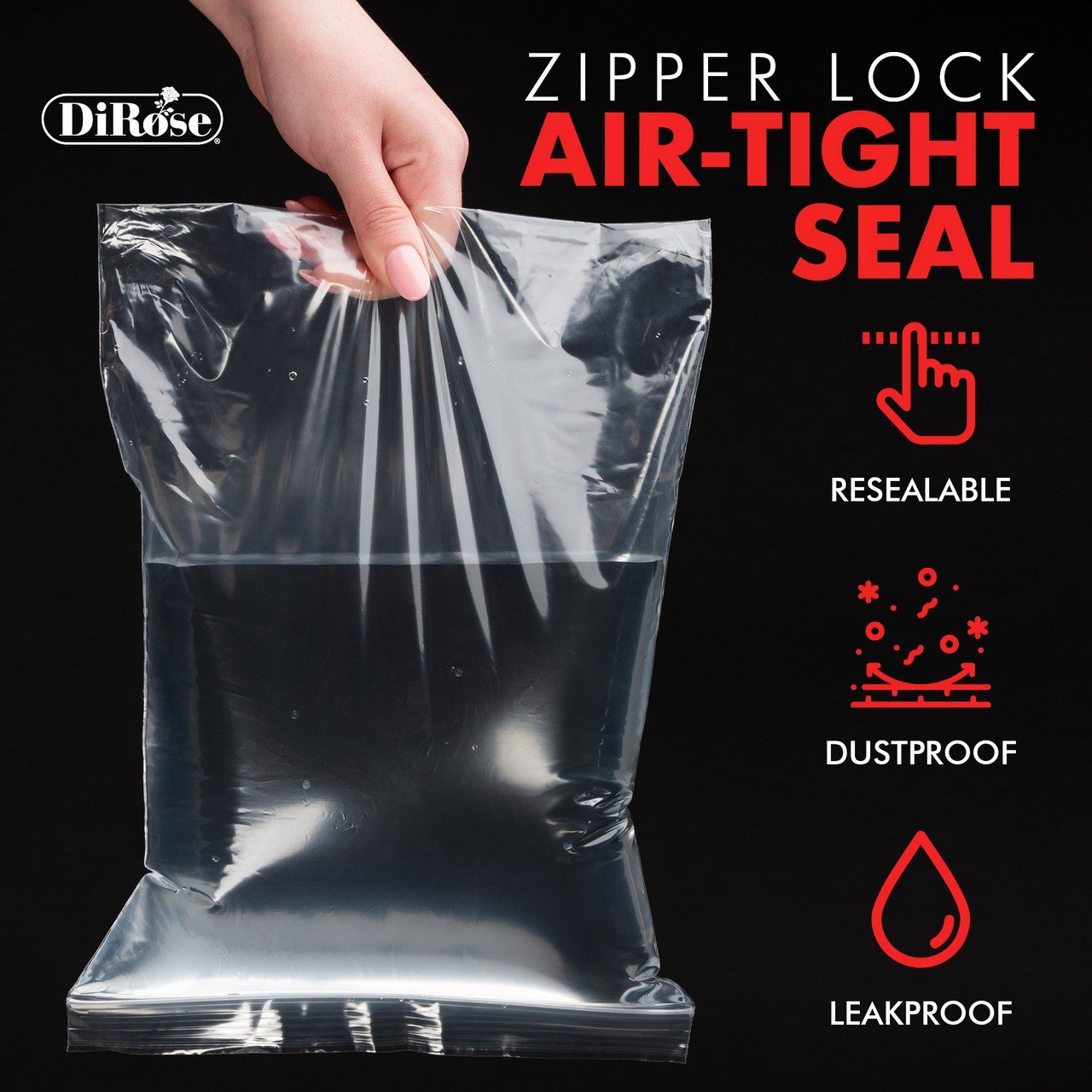 2×2, 2 Mil Clear Reclosable Poly Bags