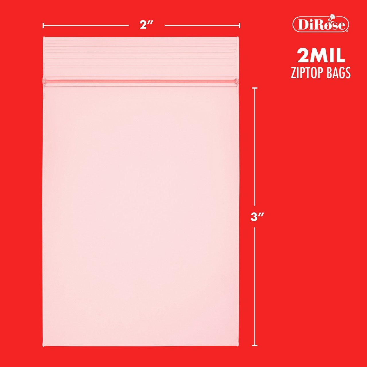 2×3, 2 Mil Clear Reclosable Poly Bags