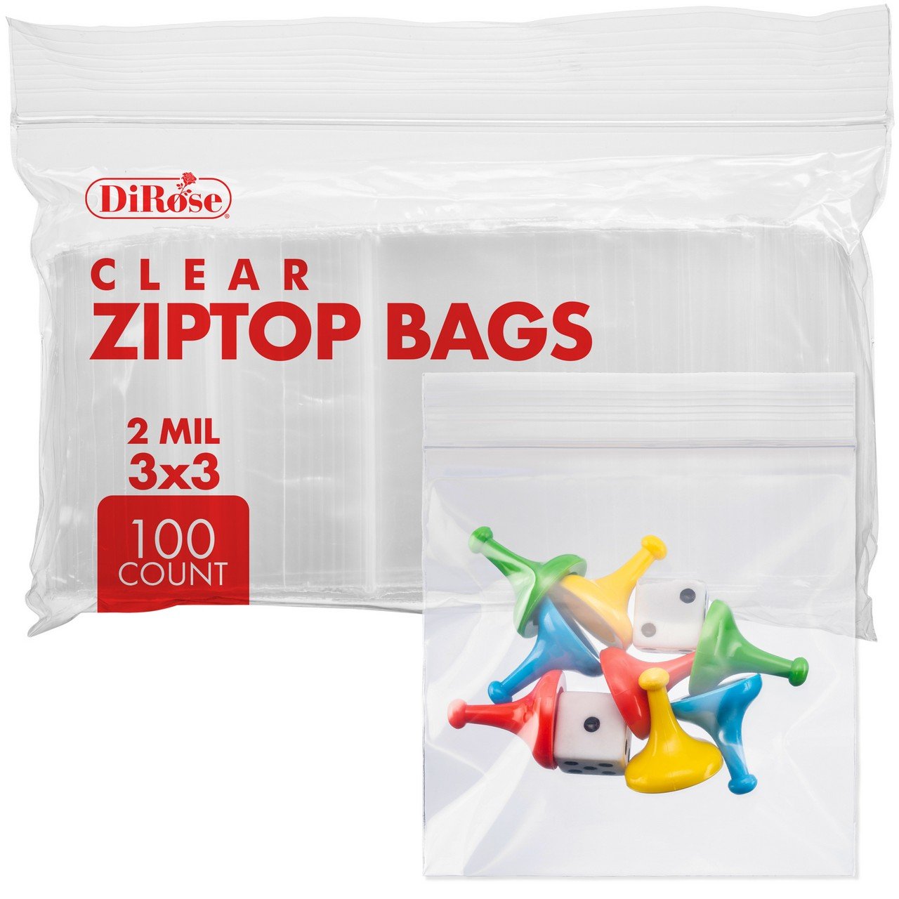 3×3, 2 Mil Clear Reclosable Poly Bags