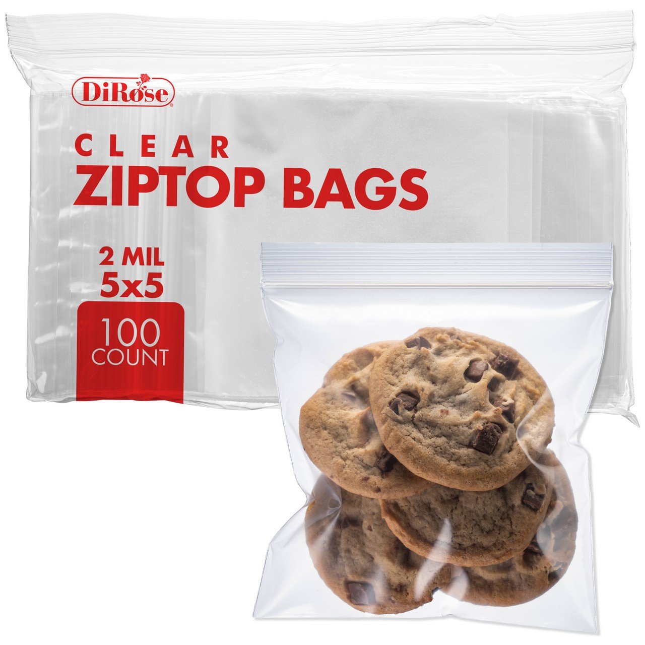 5×5,  2 Mil Clear Reclosable Poly Bags