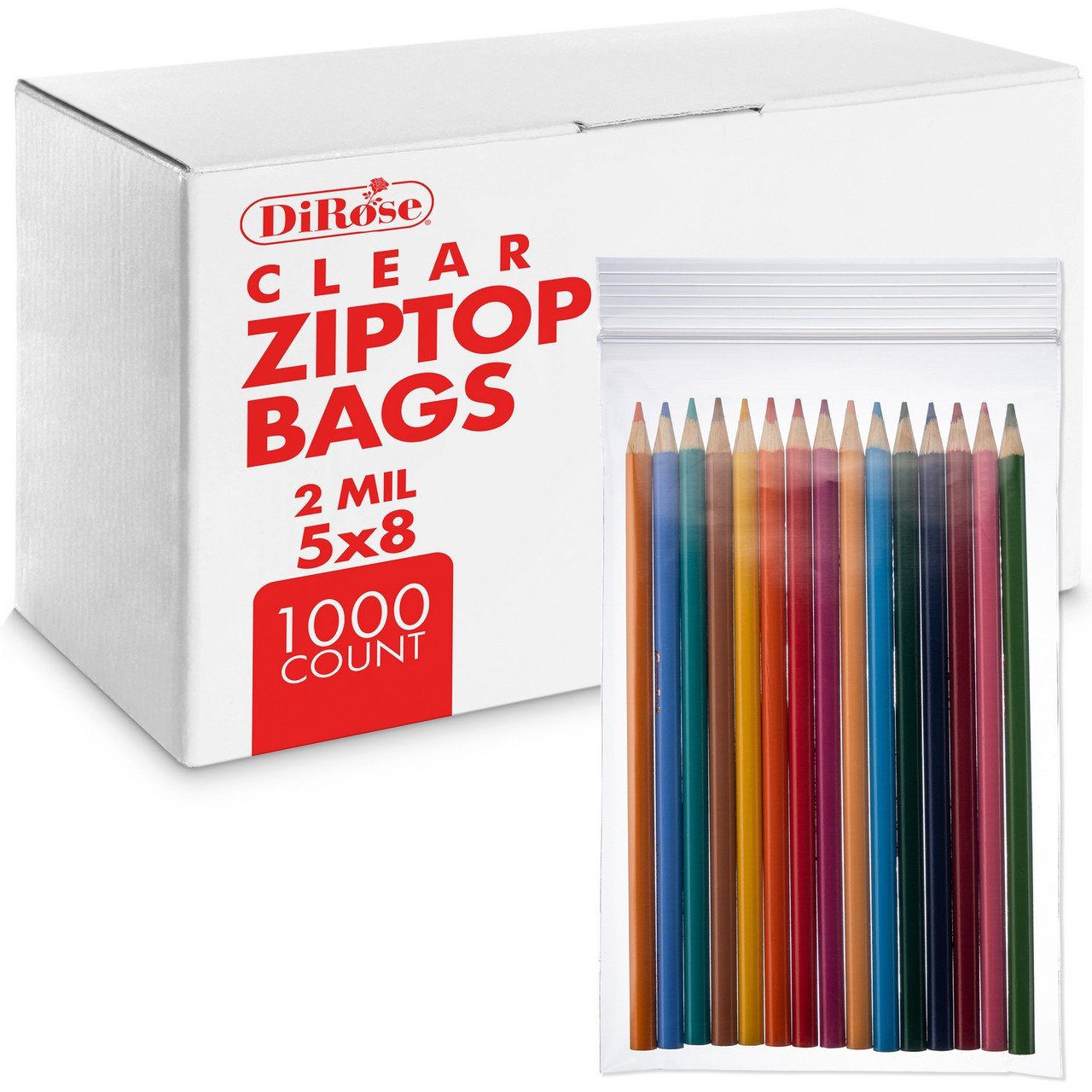 5×8, 2 Mil Clear Reclosable Poly Bags