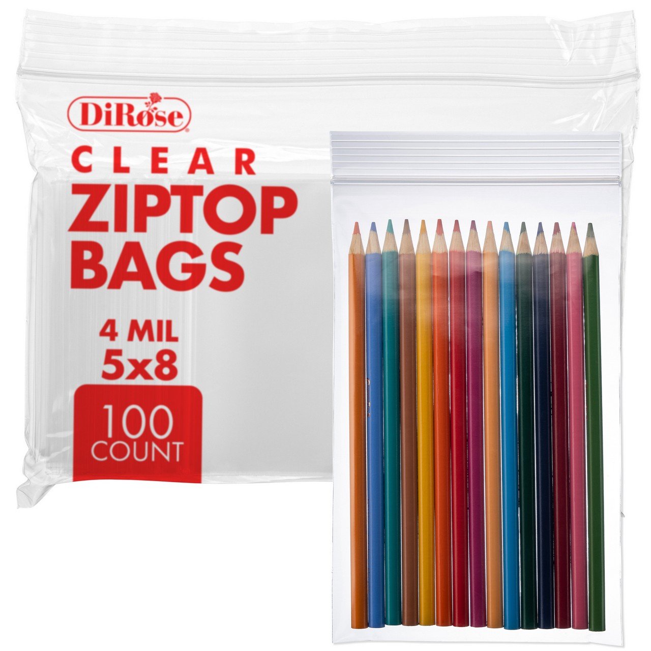 5×8, 4 Mil Clear Reclosable Poly Bags