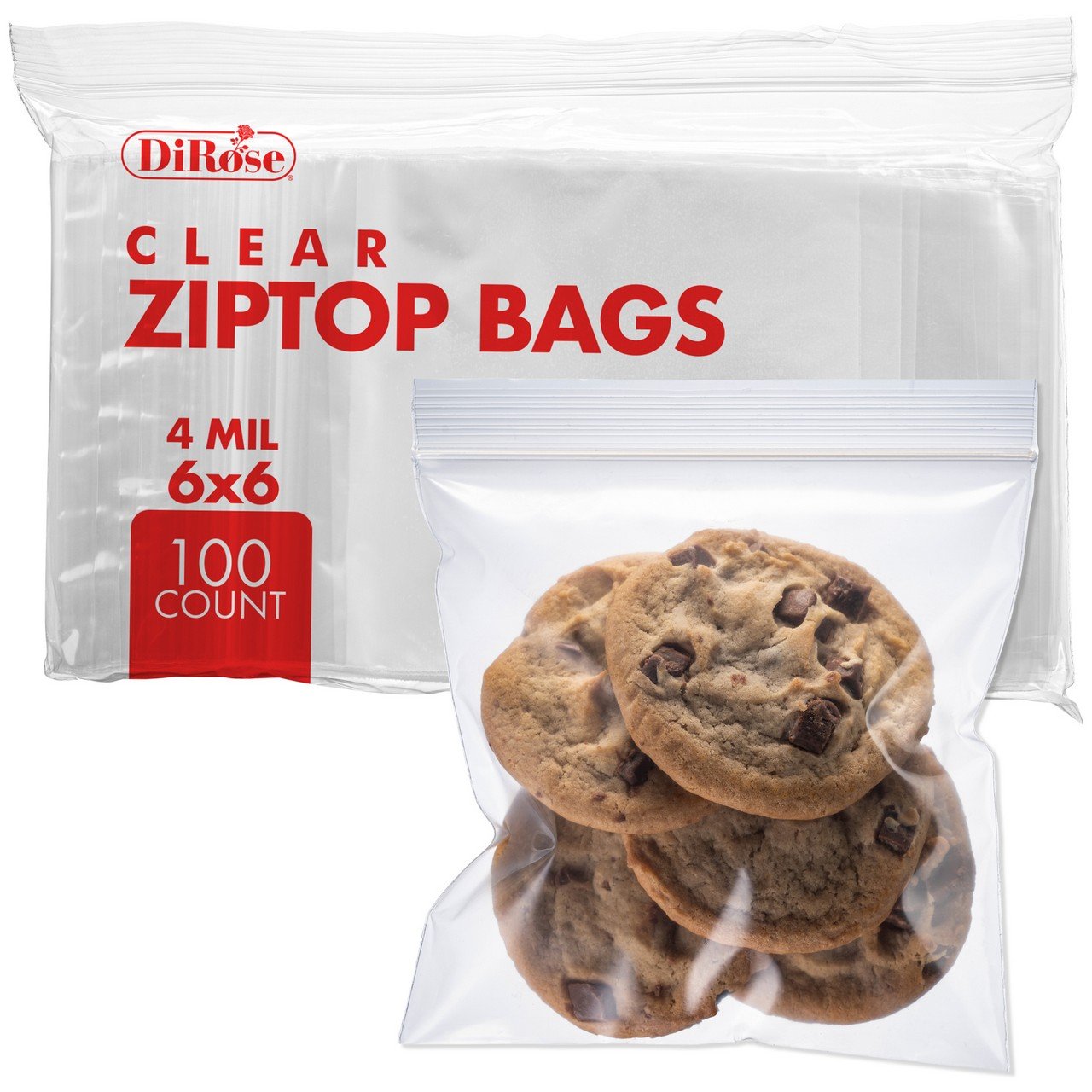 6×6, 4 Mil Clear Reclosable Poly Bags