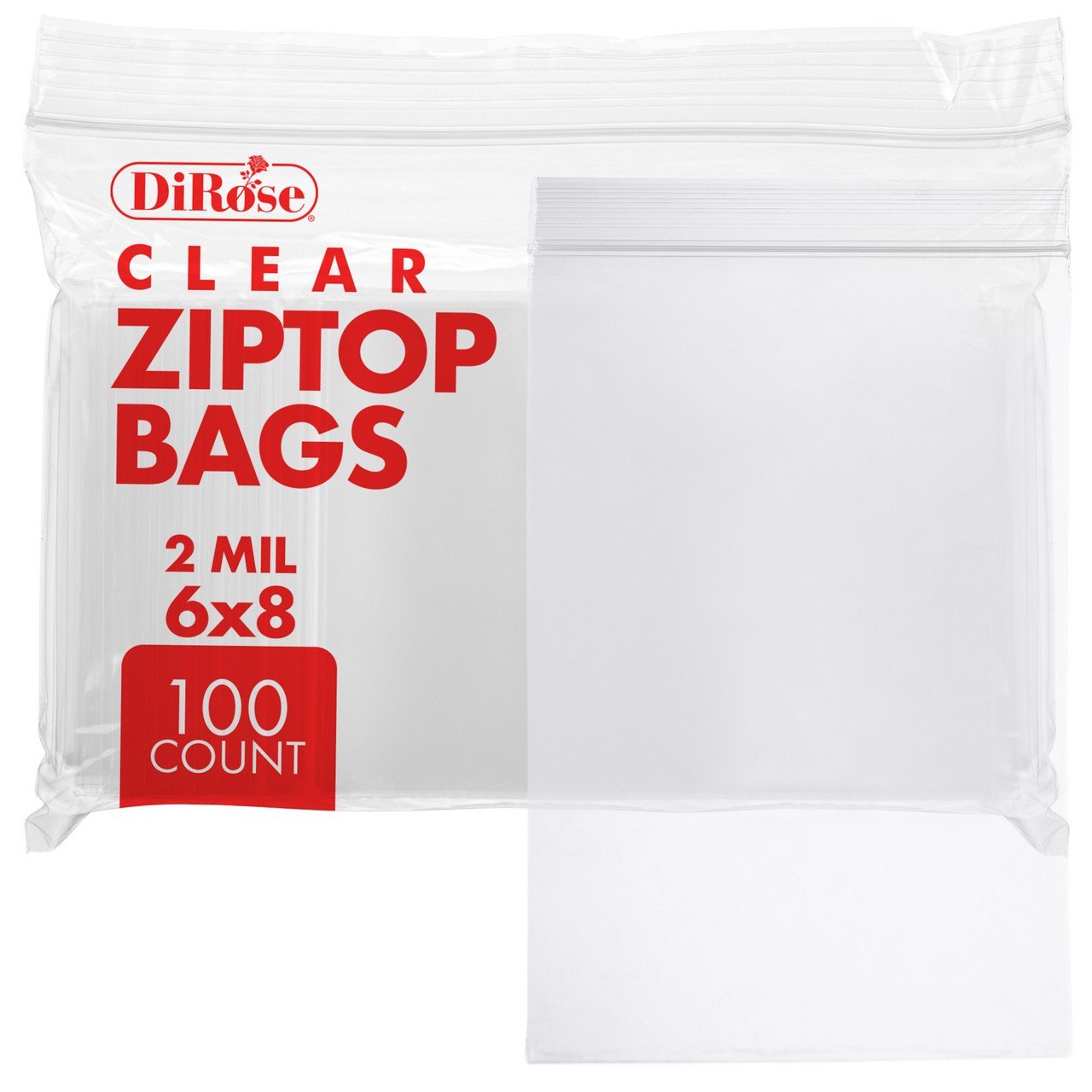 6×8, 2 Mil Clear Reclosable Poly Bags