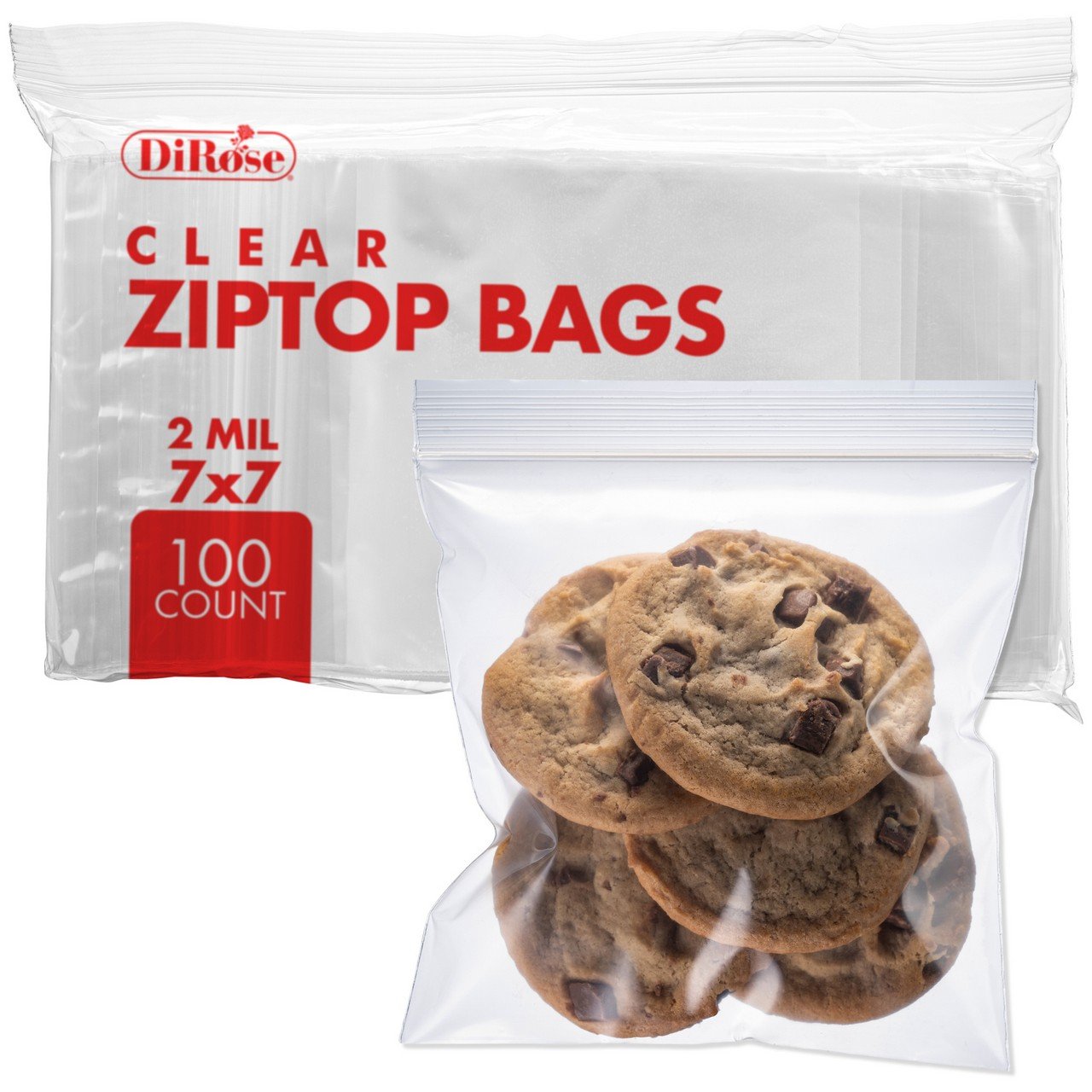 7×7, 2 Mil Clear Reclosable Poly Bags