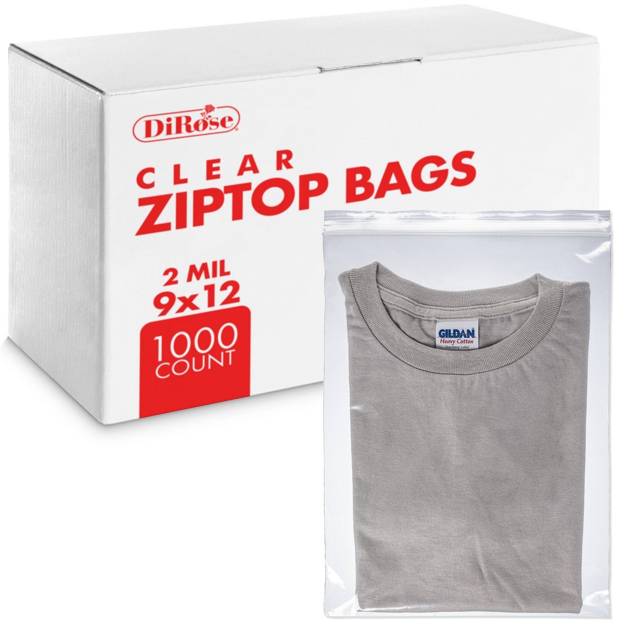 9×12, 2 Mil Clear Reclosable Poly Bags