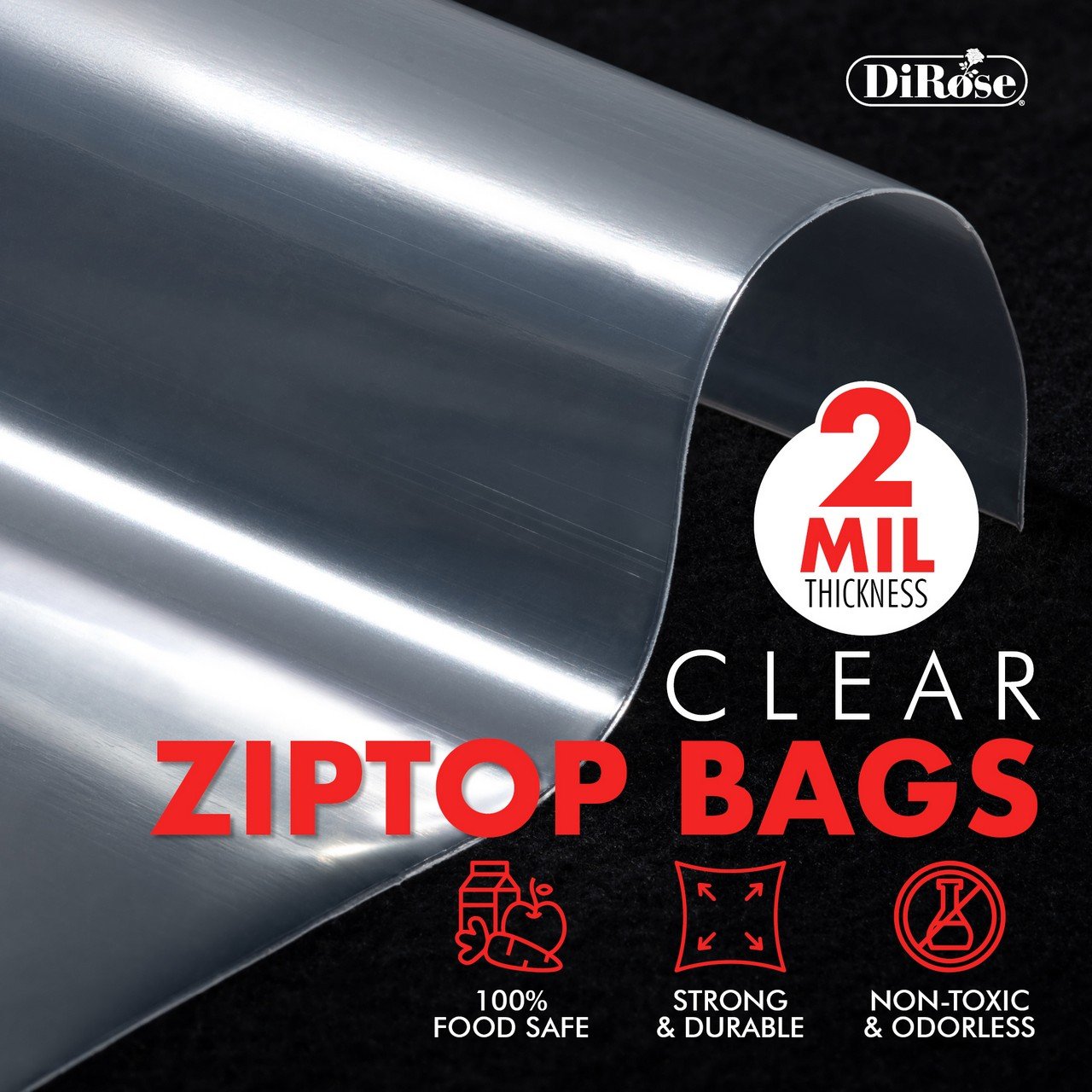1.5×10, 2 Mil Clear Reclosable Poly Bags