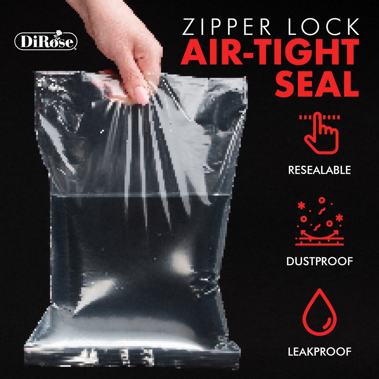 1.5×10, 2 Mil Clear Reclosable Poly Bags