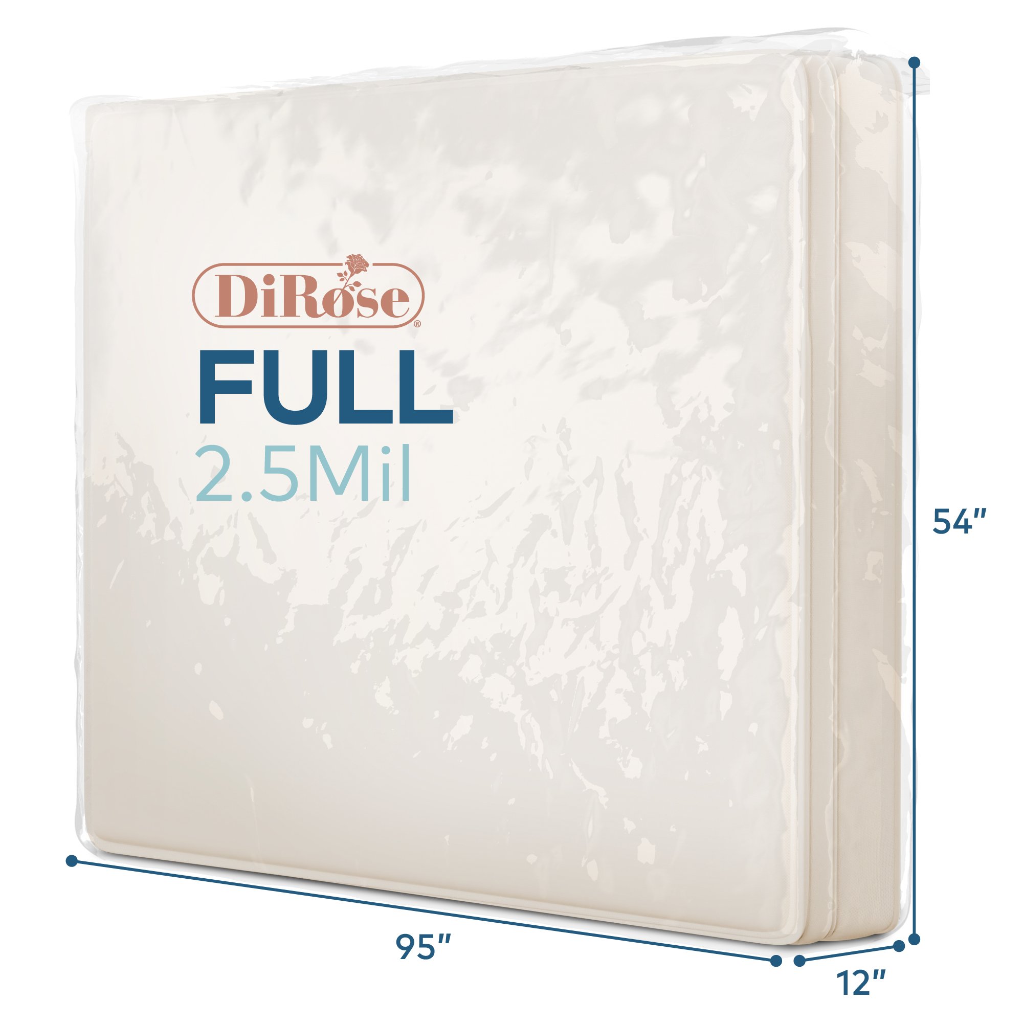 Mattress Storage Bag –  Full Size Thick Plastic Moving Cover, Transport – 3 Mil by DiRose 20 Count