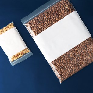 White Block Reclosable Bags